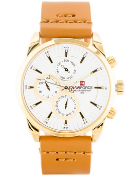 Zegarek Męski Naviforce - NF9148 (zn085b) Gold + Box