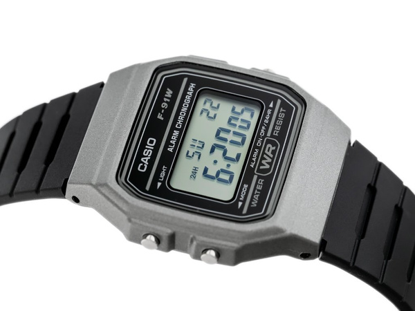 Zegarek Męski Casio F-91WM-1BDF (zd102d)