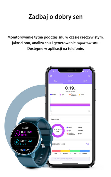 Smartwatch Unisex Gravity GT1-3 - Pulsometr, Własne Tarcze (sg015c)