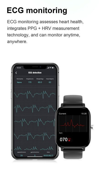 Smartwatch Unisex Pacific 20-9 - EKG, Wykonywanie Połączeń (sy017h)