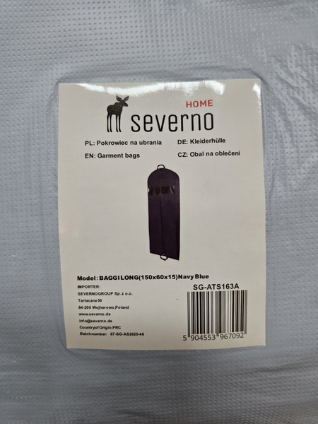 Granatowy Pokrowiec Ochronny na Odzież Baggi Long 150x60x15 cm - SEVERNO Home