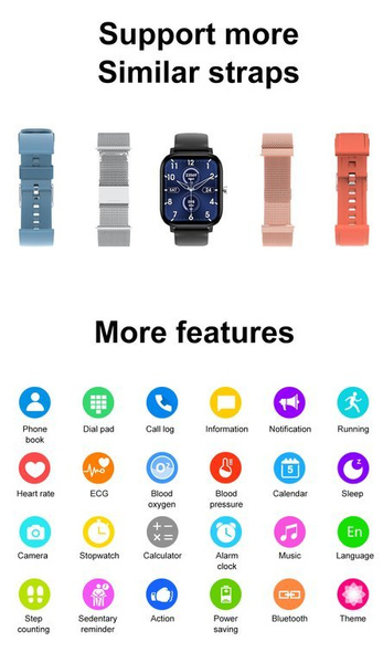 Smartwatch Unisex Pacific 20-9 - EKG, Wykonywanie Połączeń (sy017h)