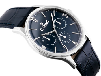Zegarek G. Rossi - 10737A-6F1 (zg258e) Blue/Silver + Box