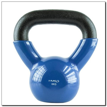 KNV06 Blue Kettlebell Żeliwny Pokryty Winylem HMS