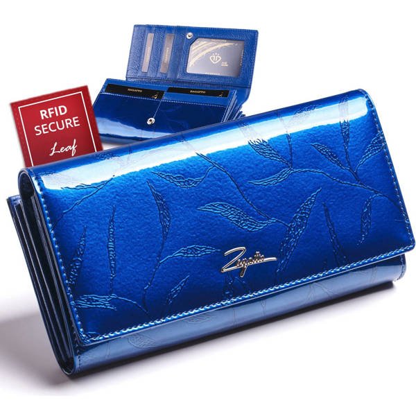 Duży portfel damski Zagatto ZG-150-LEAF BLUE