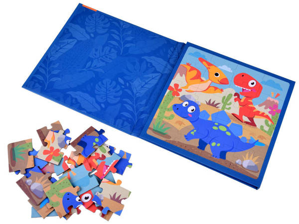 Książeczka Puzzle magnetyczne Dinozaury 40  ZA4268