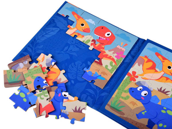 Książeczka Puzzle magnetyczne Dinozaury 40  ZA4268