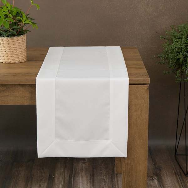 Obrus Aleksa 40x200 cm Biały