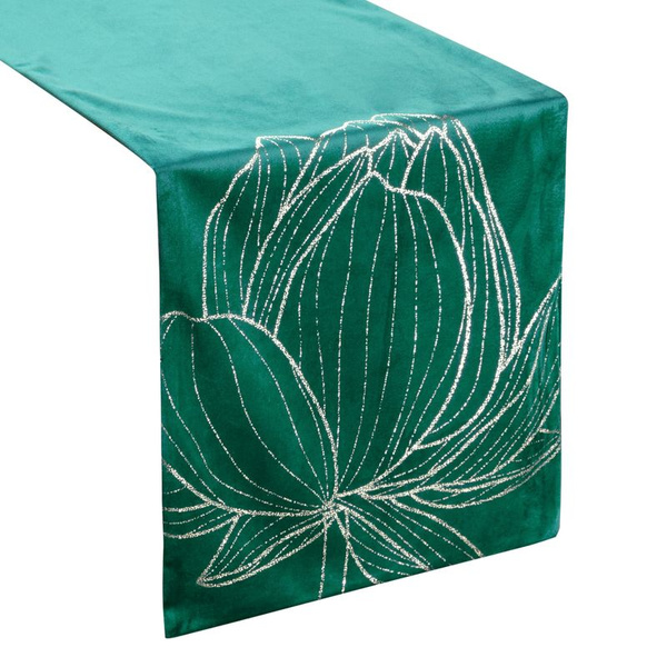 Obrus Blink 12 35x140 cm Ciemnozielony