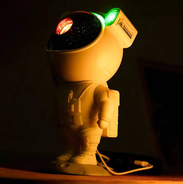 Projektor gwiazd, lampka nocna LED Astronauta + pilot
