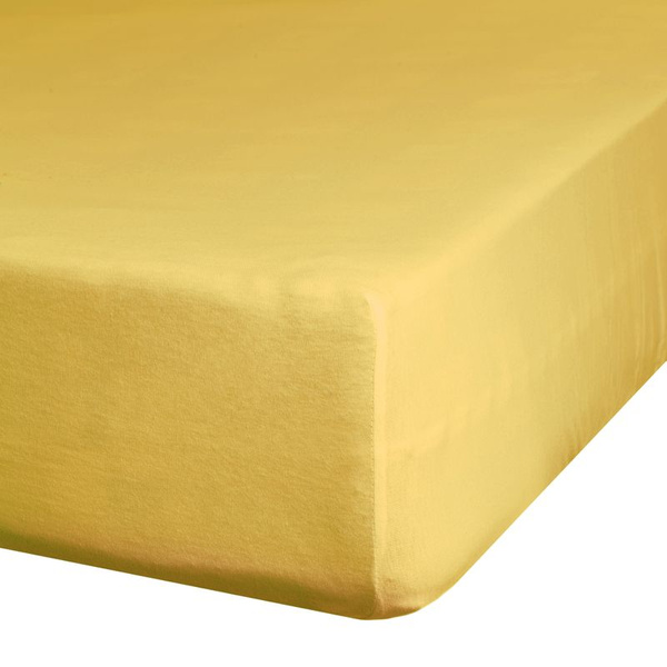 Prześcieradło Z Gumką Jersey D91 220x200 cm, wys.30 cm Musztardowy