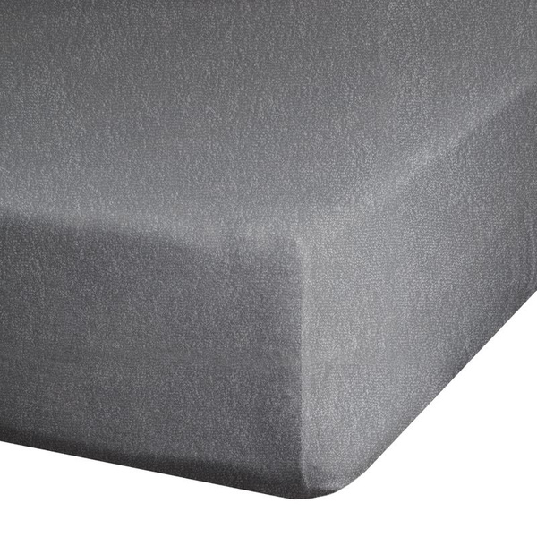 Prześcieradło frotte z gumką 90x200+20cm 170 stalowy