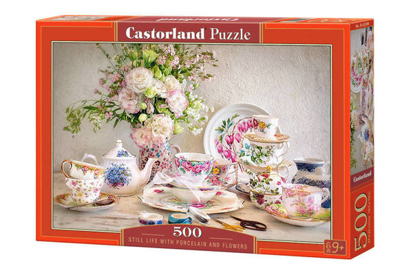 Puzzle 500el Still Life with Porcelain and Flowers