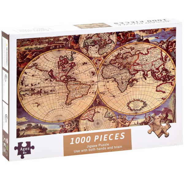 Puzzle Antyczna Stara Mapa Świata 1000 Ele ZA3963