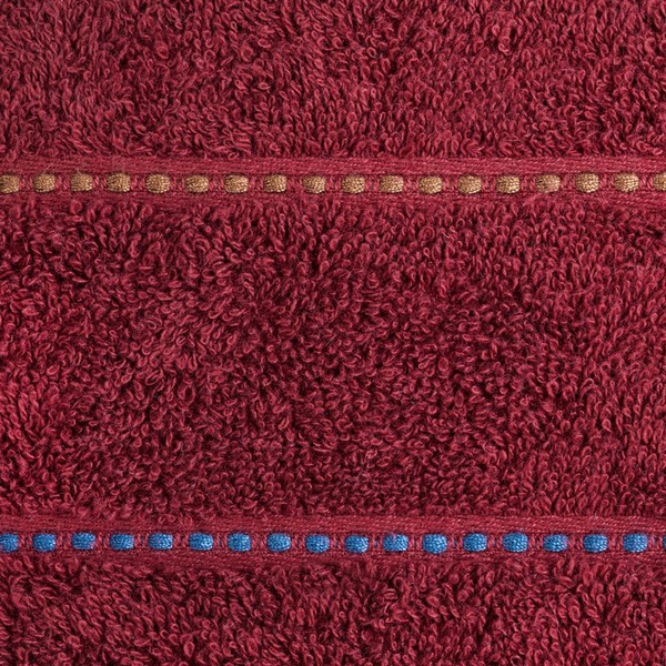 Ręcznik z frędzlami oraz ozdobną bordiurą w pasy 70x140 (x3) 480