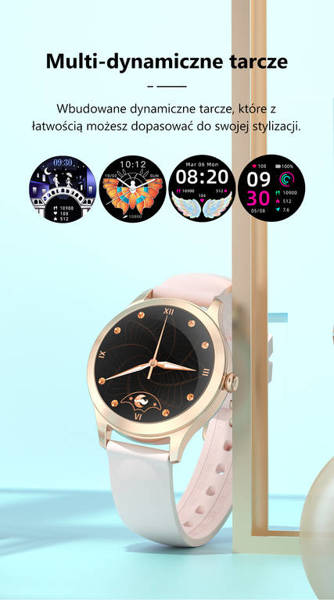 Smartwatch Damski G. Rossi SW014-2 rosegold (sg009b)