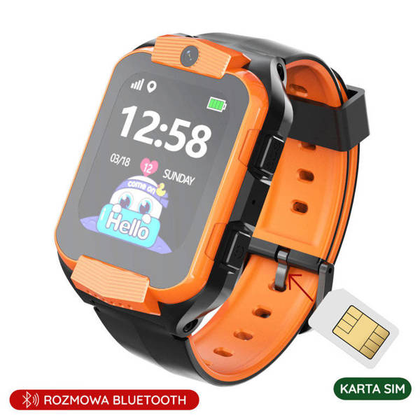 Smartwatch Dziecięcy Pacific 32-3 Kids - Orange / Black (sy028c)