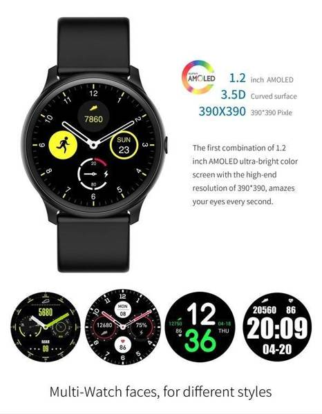 Smartwatch Męski G. Rossi G.RSWSF1-3C1-1 Silver/Black + Dodatkowy Pasek (sg003a)