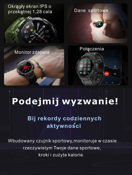 Smartwatch Męski Gravity GT7-4 - Wykonywanie Połączeń (sg016d)