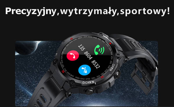 Smartwatch Męski Gravity GT7-4 - Wykonywanie Połączeń (sg016d)