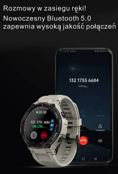 Smartwatch Męski Gravity GT7-4 - Wykonywanie Połączeń (sg016d)