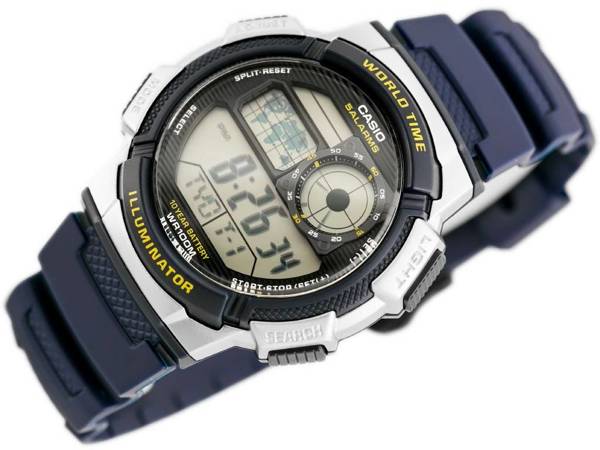 Zegarek Męski Casio AE-1000W 2AV (zd073e) - World Time