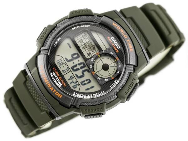 Zegarek Męski Casio AE-1000W 3AV (zd073b) - World Time