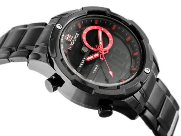 Zegarek Męski Naviforce - NF9120 (zn062c) - Black/Red