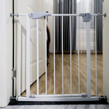 Bramka barierka zabezpieczająca na schody i drzwi biała