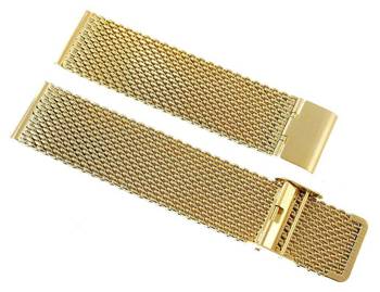 Bransoleta - Siatka Mesh Gold PVD 22 mm gr. 2,2 mm