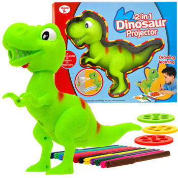 Dinozaur T-rex Rzutnik projektor + pisaki TA0048