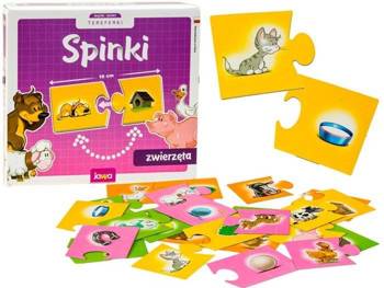 Gra edukacyjna Spinki zwierzęta puzzle GR0308