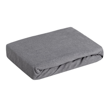Prześcieradło frotte z gumką 90x200+20cm 170 stalowy