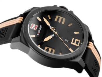 Zegarek Męski Naviforce - NF9098 (zn045c) - Black/Beige