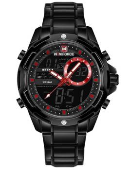 Zegarek Męski Naviforce - NF9120 (zn062c) - Black/Red