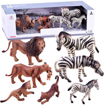 Zestaw zwierząt Safari figurki lew, zebry ZA2987